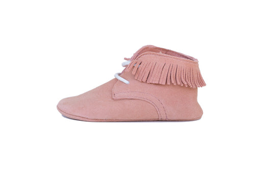 CHAYTON - Fringe Lace-Up Oxford - Misty Rose