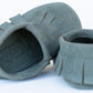 DAKOTA - Fringe Stretch Moccasin - Bottle Green