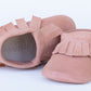 DAKOTA - Fringe Stretch Moccasin - Misty Rose