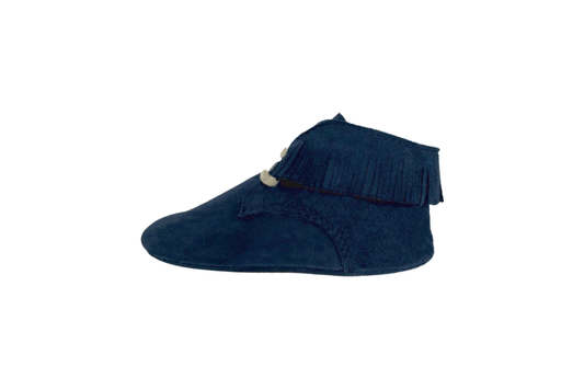 CHAYTON - Fringe Lace-Up Oxford - Marine